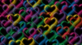 Colorful Hearts Wallpaper Full HD