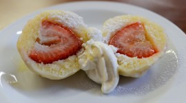 Czech strawberry dumpling