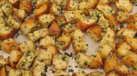 Homemade Croutons With Garlic Wallpaper For IPhone