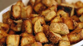 Homemade Croutons With Garlic Wallpaper Full HD