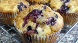 Muffins With Blueberries Wallpaper Download