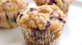 Muffins With Blueberries Wallpaper For Android