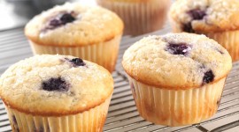 Muffins With Blueberries Wallpaper For Desktop