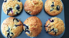 Muffins With Blueberries Wallpaper For PC