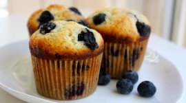 Muffins With Blueberries Wallpaper Free