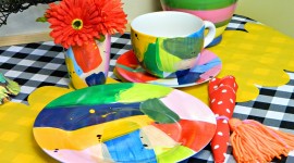 Painted Dishes Wallpaper Free
