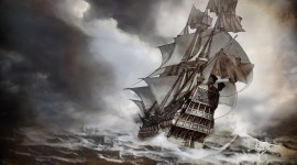 Ship Storm Desktop Wallpaper For PC