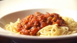 Pasta With Meat Wallpaper Background