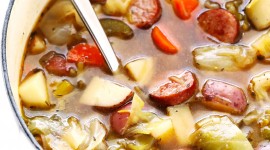 Soup With Sausages Wallpaper Download Free