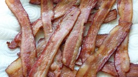 Fried Bacon Wallpaper Background
