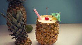 Pineapple Cocktails Desktop Wallpaper For PC