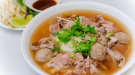 Beef Soup With Noodles Photo