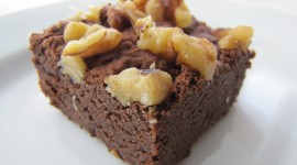 Brownie With Nuts Wallpaper HQ