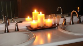 Candles In The Bathroom Wallpaper For PC