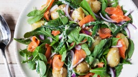 Salad With Salmon Best Wallpaper