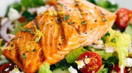 Salad With Salmon Wallpaper For Android#1