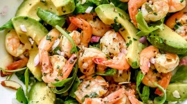 Salad With Shrimp Wallpaper For IPhone