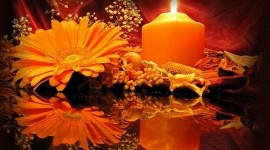 Autumn Candles Desktop Wallpaper