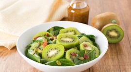 Salad With Kiwi Desktop Wallpaper HD