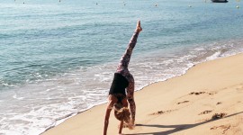 Yoga On The Beach Wallpaper Full HD