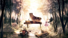 Piano Forest Wallpaper Full HD
