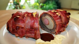 Sausages With Bacon And Cheese Wallpaper Download