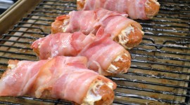 Sausages With Bacon And Cheese Wallpaper Free
