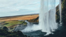 Waterfalls Iceland High Quality Wallpaper