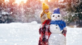Build A Snowman Desktop Wallpaper For PC