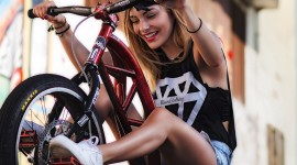 4K Girl On A Bicycle Wallpaper Download
