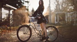 4K Girl On A Bicycle Wallpaper For Desktop