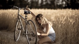 4K Girl On A Bicycle Wallpaper For PC