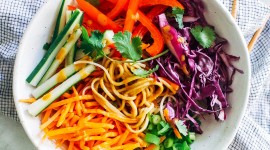 Buckwheat Noodles With Vegetables Wallpaper For IPhone 7