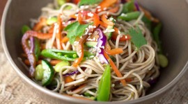 Buckwheat Noodles With Vegetables Wallpaper For IPhone Free