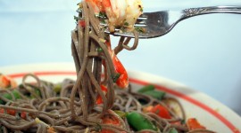 Buckwheat Noodles With Vegetables Wallpaper For PC