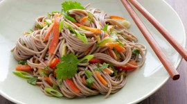 Buckwheat Noodles With Vegetables Wallpaper HQ