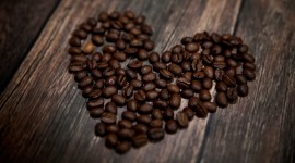 Heart Coffee Beans Desktop Wallpaper For PC