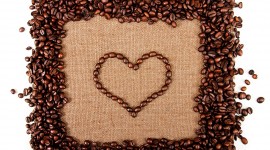 Heart Coffee Beans Wallpaper Download