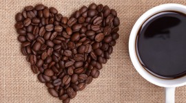 Heart Coffee Beans Wallpaper For IPhone