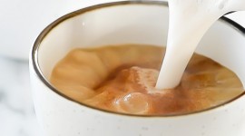 Latte With Syrup Wallpaper Download Free