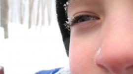 Snowflakes On Eyelashes Photo Free
