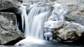 Winter Waterfall Desktop Wallpaper