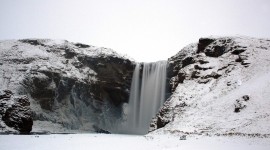Winter Waterfall Wallpaper For PC