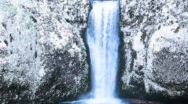 Winter Waterfall Wallpaper Full HD