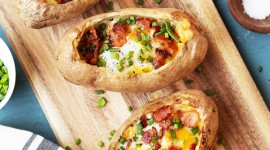 Baked Potatoes With Filling Wallpaper For IPhone 7