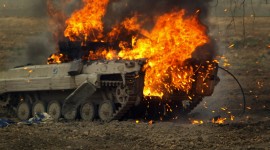 Burning Tank Photo