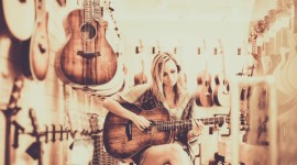 Girl With Guitar Wallpaper Download Free