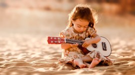 Girl With Guitar Wallpaper For PC