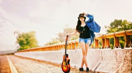 Girl With Guitar Wallpaper Gallery