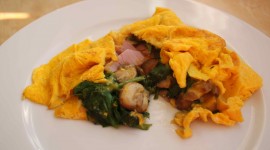 Omelet With Mushrooms Wallpaper